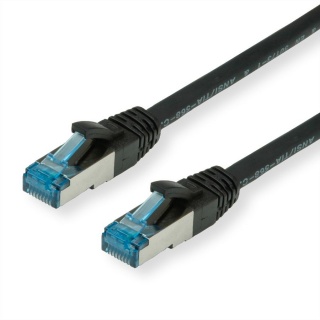 Cablu de retea SFTP cat 6A 1m negru, Value 21.99.1961