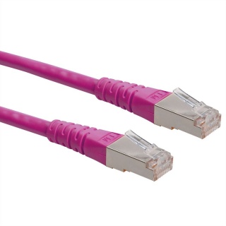 Cablu de retea SFTP cat 6 1m Roz, Roline 21.15.1339