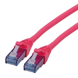 Cablu de retea UTP Patch Cord Cat.6A Component Level LSOH roz 0.5m, Roline 21.15.2790