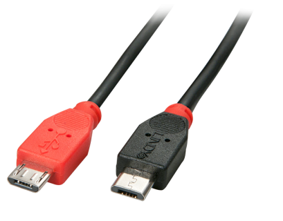 Cablu micro USB-B la micro USB-B T-T OTG 0.5m, Lindy L31758