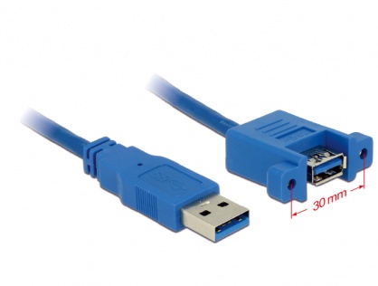 Cablu USB 3.0-A la USB 3.0-A T-M panel-mount 1m, Delock 85112
