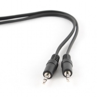 Cablu audio jack stereo 3.5mm T-T negru 2m, Gembird CCA-404-2M