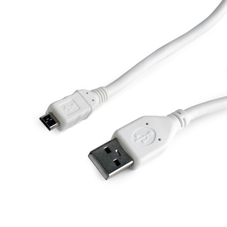 Cablu USB 2.0 la micro USB-B 0.5m Alb, Gembird CCP-mUSB2-AMBM-W-0.5M