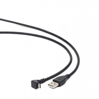 Cablu USB 2.0 la micro USB-B unghi sus/jos 1.8m Negru, Gembird CCP-mUSB2-AMBM90-6