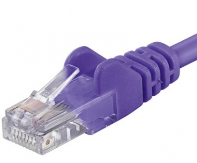 Cablu retea UTP cat 5e 0.25m Mov, SPUTP002V