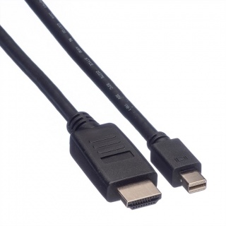 Cablu Mini Displayport la HDMI Full HD T-T 1m Negru, Value 11.99.5790