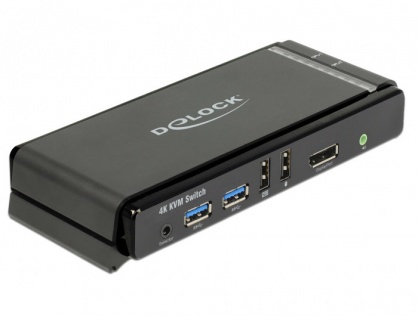 KVM Switch DisplayPort 1.2 4K 60Hz cu USB 3.0 si Audio, Delock 11467