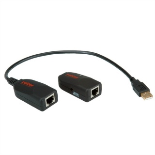 Cablu prelungitor USB 2.0 prin RJ45 max. 50m, Roline 12.04.1100