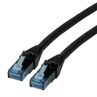 Cablu de retea UTP Patch Cord Cat.6A Component Level LSOH Negru 0.3m, Roline 21.15.2986