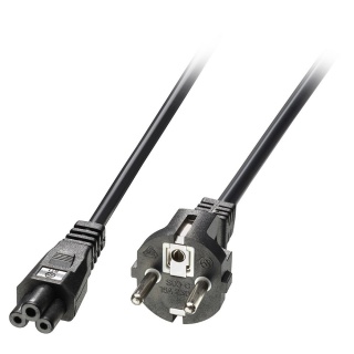 Cablu de alimentare Schuko la IEC C5 Mickey Mouse 2m Negru, Lindy L30449