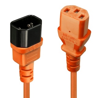 Cablu prelungitor alimentare IEC C13 - C14 2m Orange, Lindy L30475