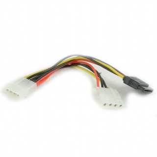 Cablu alimentare Molex la SATA + Molex T-M, Gembird CC-SATA-PSY2