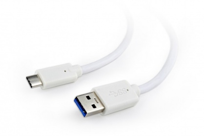 Cabluri USB 3.0 tip A la USB tip C T-T 1.8m Alb, Gembird CCP-USB3-AMCM-6-W