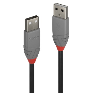 Cablu USB 2.0-A T-T 1m Anthra Line Gri, Lindy L36692