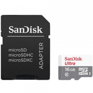 Card de memorie micro SDHC 16GB clasa 10 + adaptor SD, Sandisk Ultra