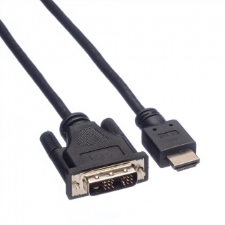 Cablu HDMI la DVI 18+1 pini T-T 10m, Roline 11.04.5553