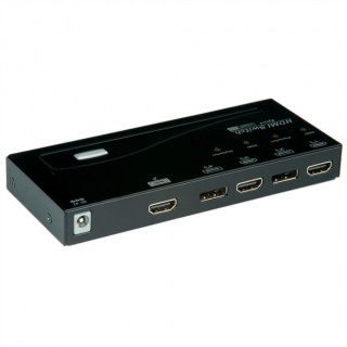 Switch HDMI/DisplayPort Switch cu 4 porturi, Roline 14.01.3574