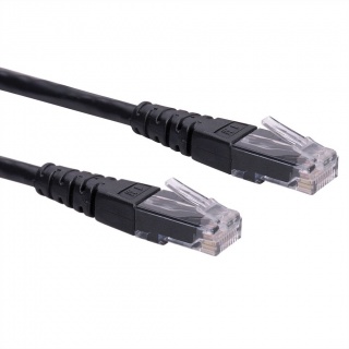 Cablu retea UTP Cat.6 0.3m Negru, Roline 21.15.1515