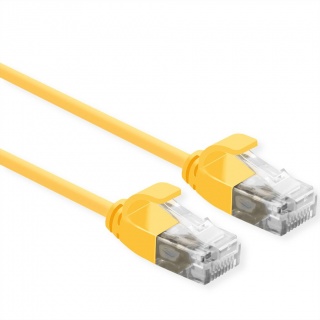 Cablu de retea Slim cat 6A UTP LSOH 0.3m Galben, Roline 21.15.3921