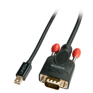 Cablu Mini Displayport la VGA pasiv 2m Negru, Lindy L41962