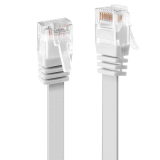 Cablu de retea cat 6 UTP Flat alb 1m, Lindy L47501