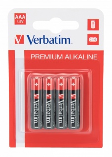 Set 4 buc baterie alcalina AAA/LR3, Verbatim 