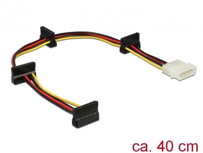 Cablu de alimentare Molex la 4 x SATA 15 pini 40cm, Delock 60142