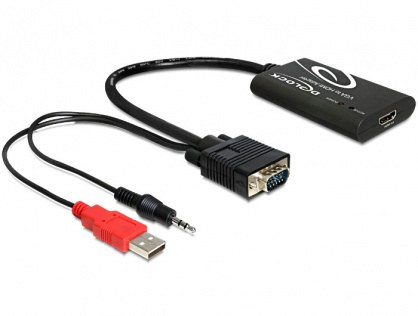 Convertor VGA la HDMI cu Audio, Delock 62408