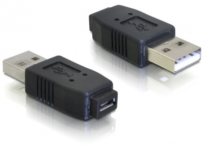 Adaptor micro USB A+B la USB 2.0 M-T, Delock 65029