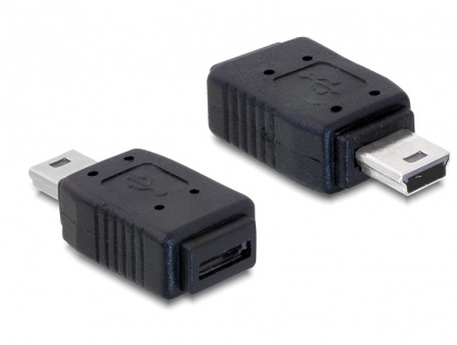 Adaptor mini USB la micro-B USB T-M, Delock 65155