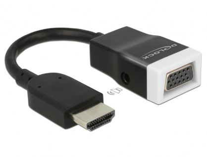Adaptor HDMI la VGA cu Audio T-M Negru/Alb, Delock 65587