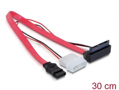 Cablu Micro SATA la SATA 7 pini + alimentare Molex in unghi, Delock 82551