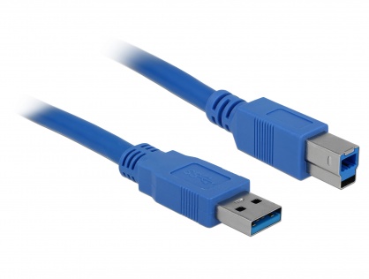 Cablu USB 3.0 tip A la tip B 5m T-T albastru, Delock 82582