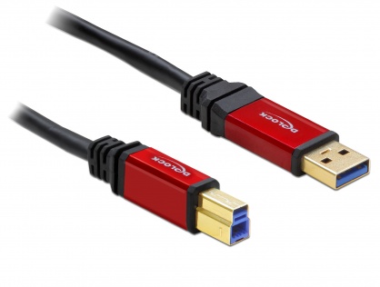 Cablu USB 3.0 A-B Premium T-T 3m, Delock 82758