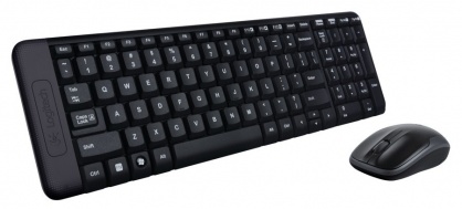 Kit wireless tastatura si mouse Negru, Logitech 920-003168