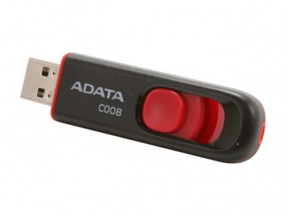 Stick USB 2.0 retractabil C008 16GB Negru&Rosu, ADATA