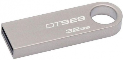 Stick USB 2.0 DataTraveler SE9 32GB Capless Argintiu, Kingston 