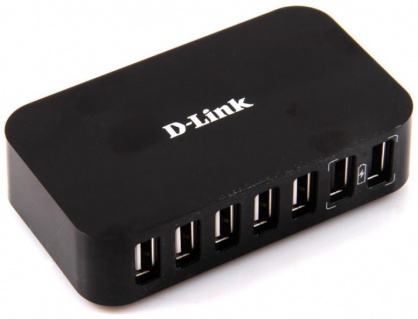 HUB USB cu 7 x USB 2.0, alimentare priza, D-LINK DUB-H7