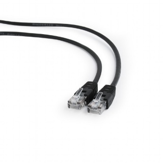 Cablu retea UTP Cat.5e 3m negru, Gembird PP12-3M/BK