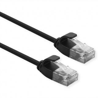 Cablu de retea Slim cat 6A UTP LSOH 1.5m Negru, Roline 21.15.3954