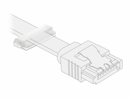 Set 10 bucati suport cu adeziv pentru cablu flat/plat, Delock 60181
