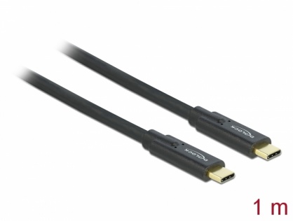 Cablu USB 3.1 Gen 2 Tip C la tip C T-T 1m 5A E-Marker, Delock 85531