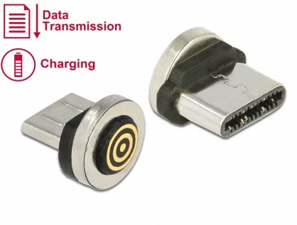 Adaptor magnetic incarcare + transfer date USB-C pentru 85723/85724, Delock 65933