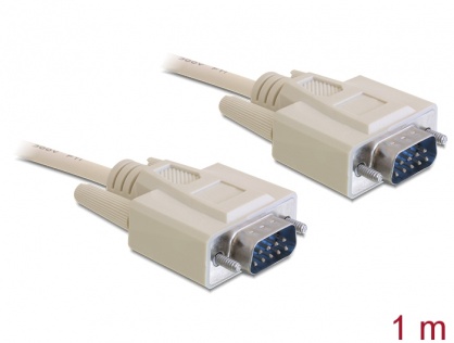 Cablu serial RS-232 D-sub 9 pini T - T 1m, Delock 82980