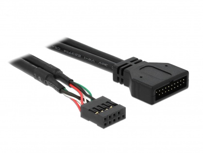 Cablu pin header USB 2.0 la USB 3.0 M-T, Delock 83281