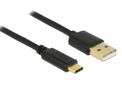 Cablu USB tip C (device) la USB 2.0-A (host) T-T 0.5m, Delock 83326