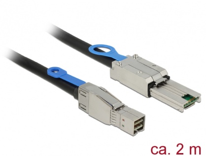 Cablu Mini SAS HD SFF-8644 la Mini SAS SFF-8088 2m, Delock 83572