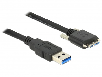 Cablu USB 3.0 la micro USB-B 3.0 1m cu suruburi, Delock 83597