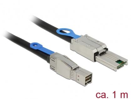 Cablu Mini SAS HD SFF-8644 la Mini SAS SFF-8088 1m, Delock 83734