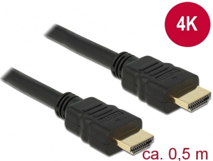 Cablu HDMI 4K High Speed cu Ethernet 0.5m, Delock 84751